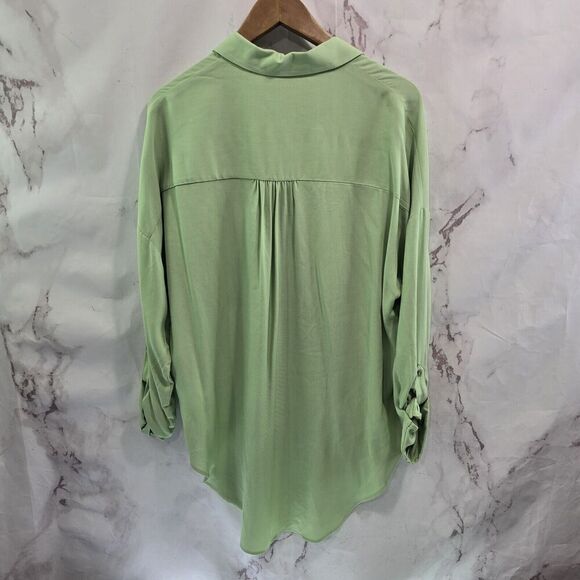 Anthropologie Shirt Womens Medium Button Front Tie Sandbridge Maeve - Picture 5 of 12